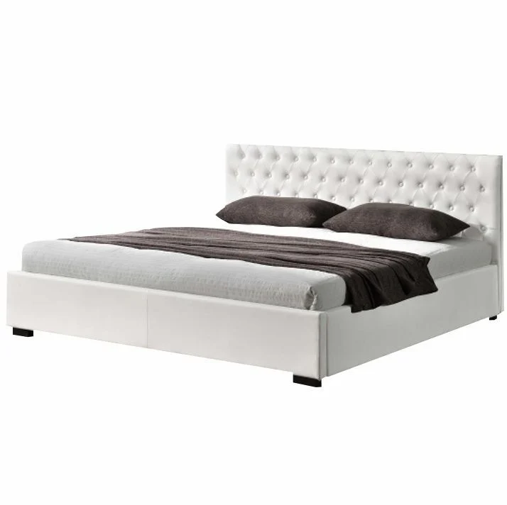 Pat tapitat 160x200 Dorlen, alb