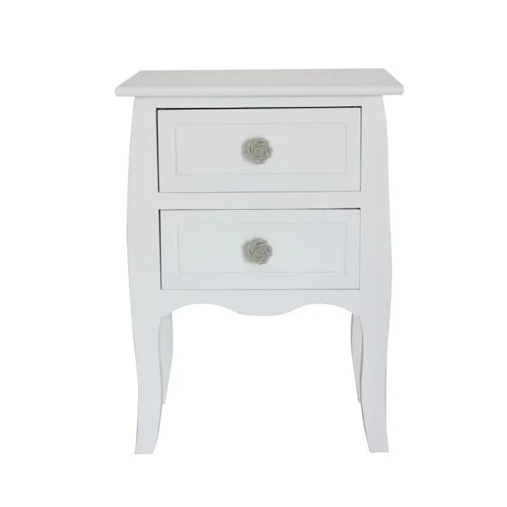 Comoda 2 sertare, alb, BRAIN