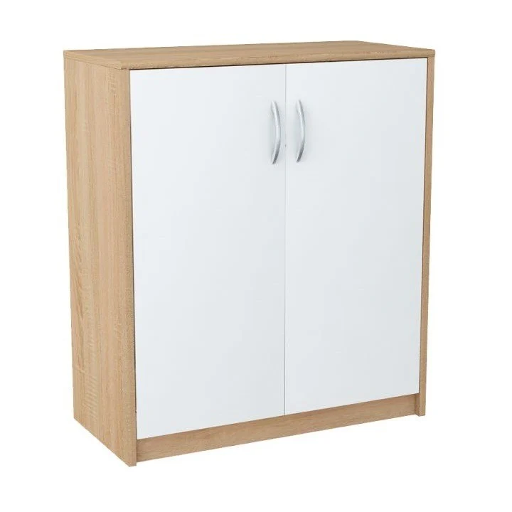 Comoda cu doua usi, stejar sonoma/alb, AGNESA