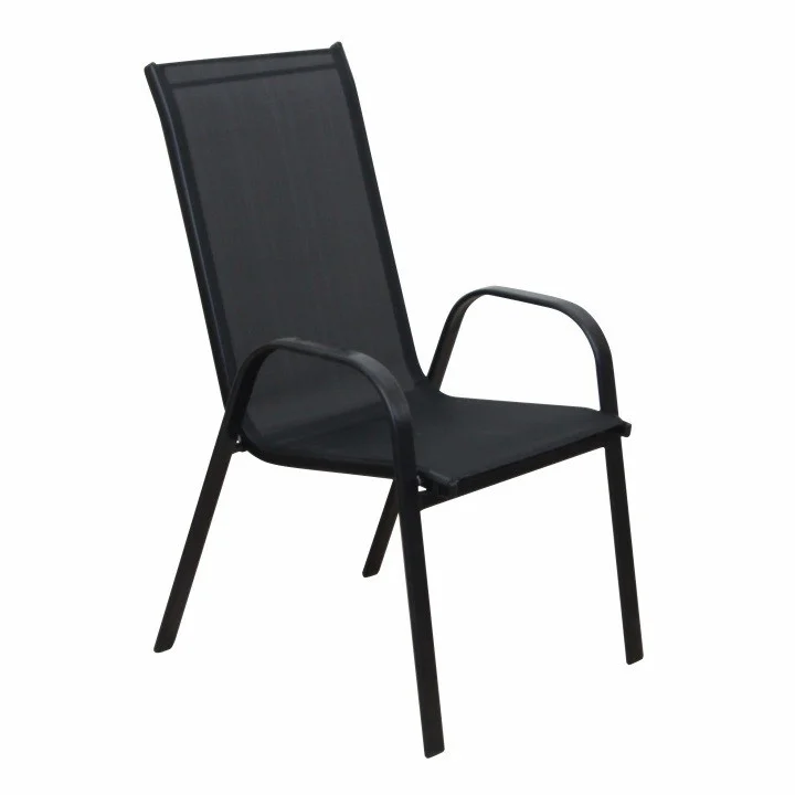 Scaun stivuibil, gri inchis/negru, ALDERA