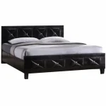 Pat tapitat 160x200 Carisa, negru