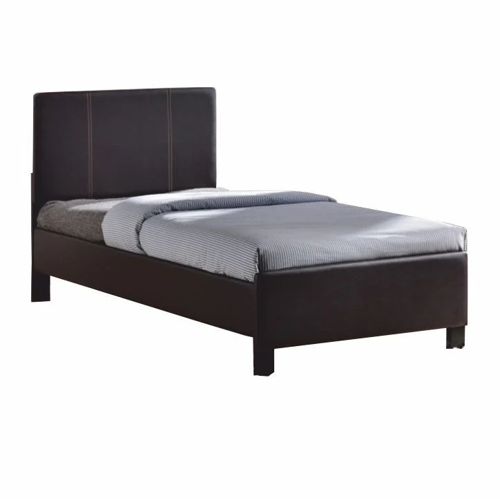 Pat tapitat 90x200 Arkona, maro inchis