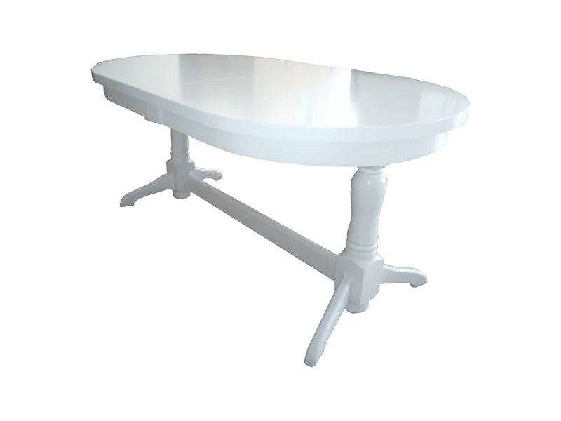 Masa Robert din lemn masiv, alb