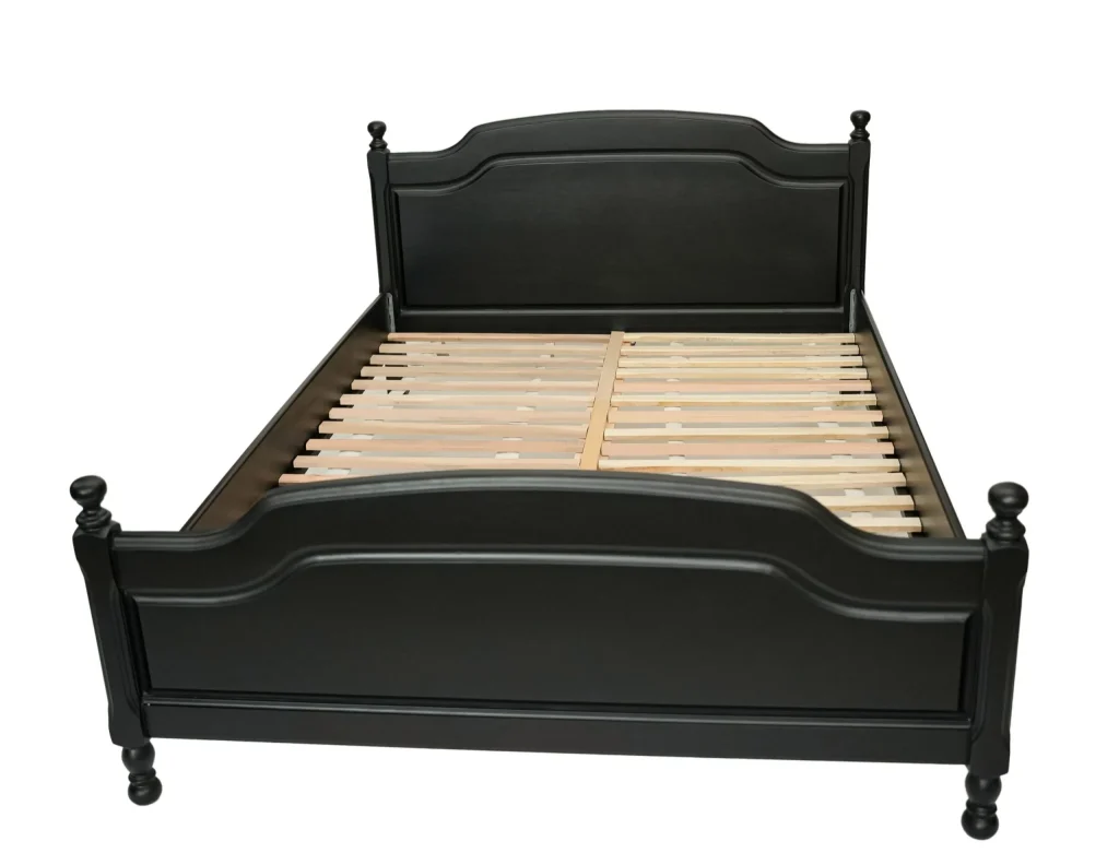 Pat lemn masiv negru 120x200 cm
