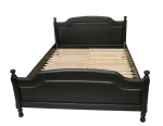 Pat lemn masiv negru 120x200 cm