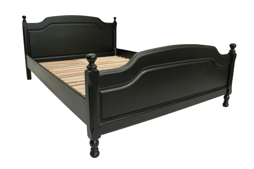 Pat lemn masiv negru 120x200 cm
