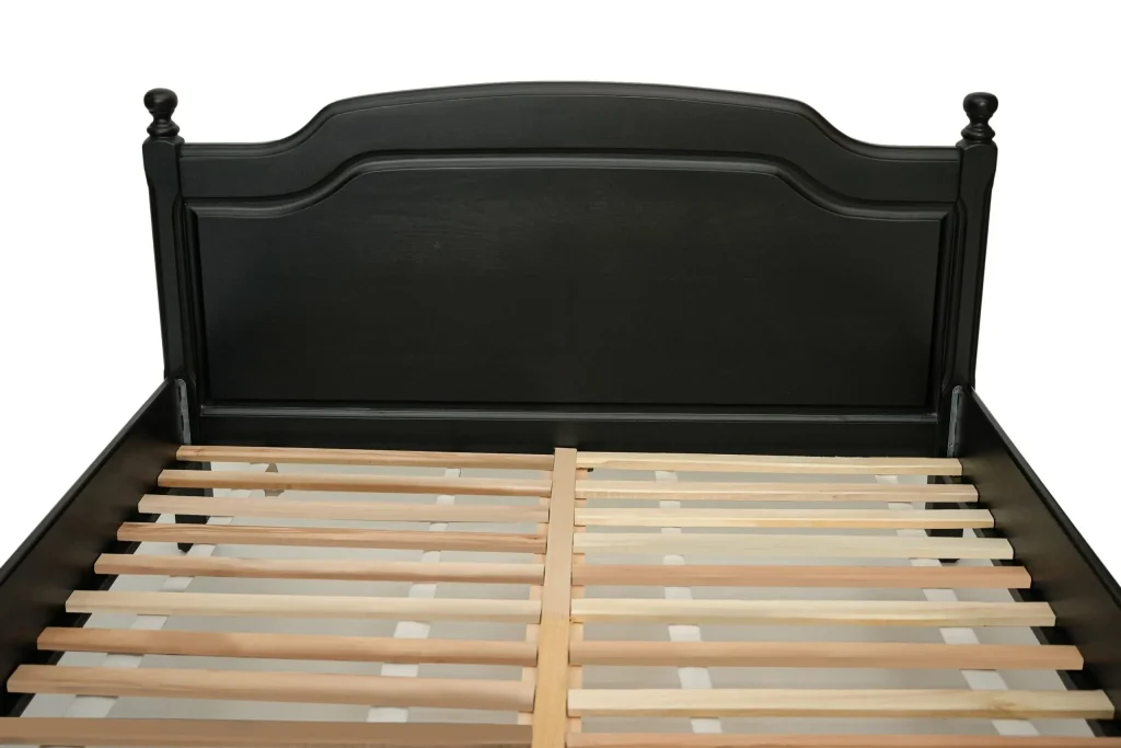Pat lemn masiv negru 120x200 cm