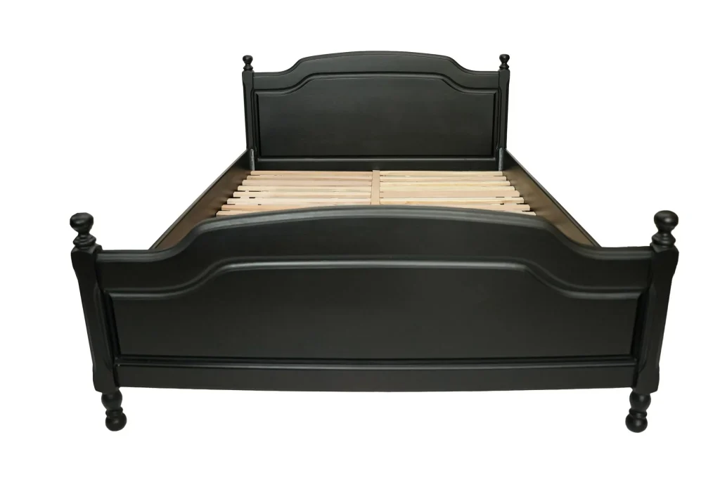 Pat lemn masiv negru 120x200 cm