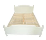 Pat lemn masiv alb, 160x200 cm