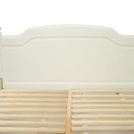 Pat lemn masiv alb, 180×200 cm