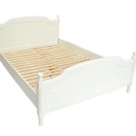 Pat lemn masiv alb, 180×200 cm