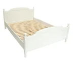 Pat lemn masiv alb, 160x200 cm