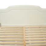 Pat lemn masiv alb, 180×200 cm