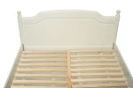 Pat lemn masiv alb, 160x200 cm