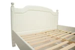 Pat lemn masiv alb, 160x200 cm