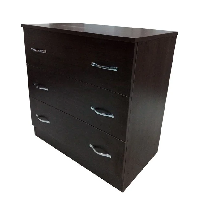 Comoda 3 sertare Wenge, 80x48x82 cm