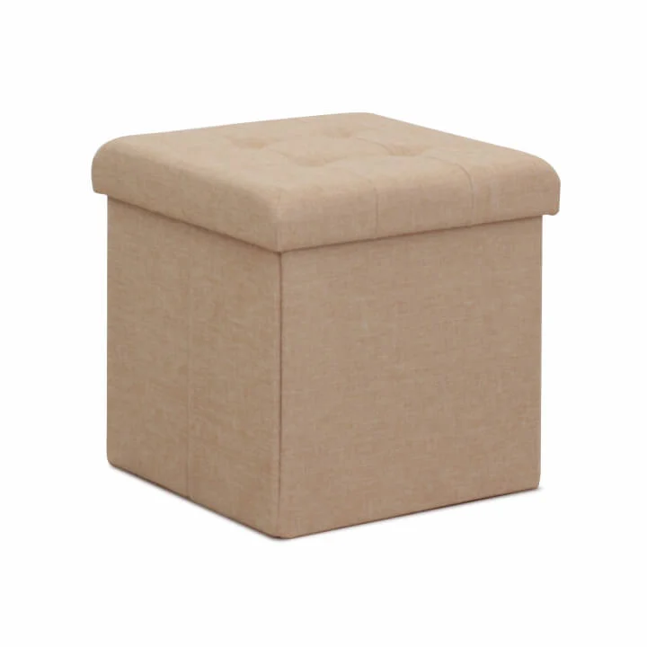 Taburet, material textil bej, FALON