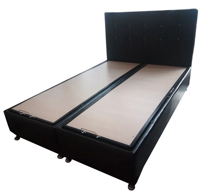 Pat Tapitat 140×200 Cm, Negru