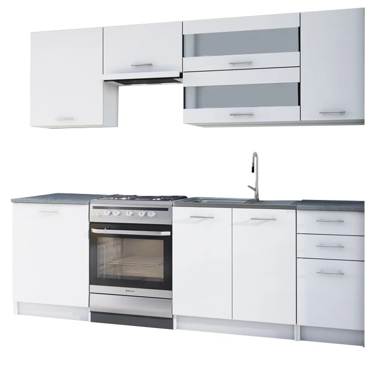 Mobilier de bucatarie 2,4 m, alb, FABIANA