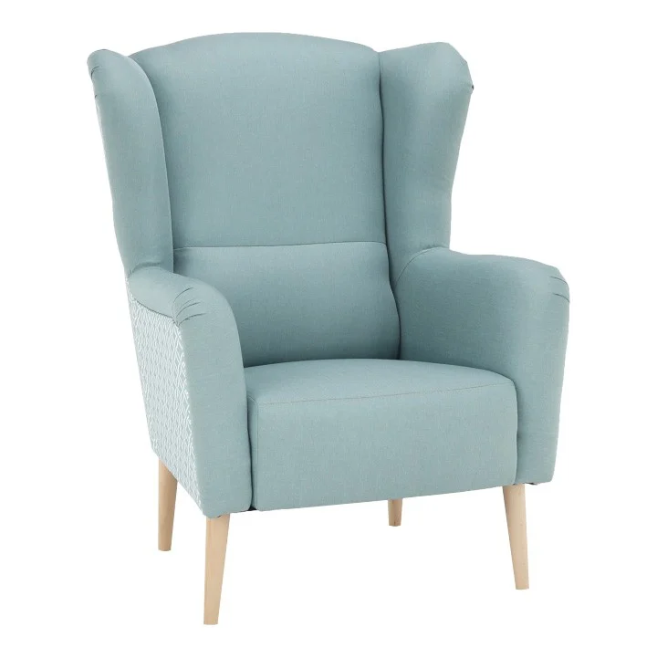 Fotoliu, material textil bleu 86x78 cm, BELEK