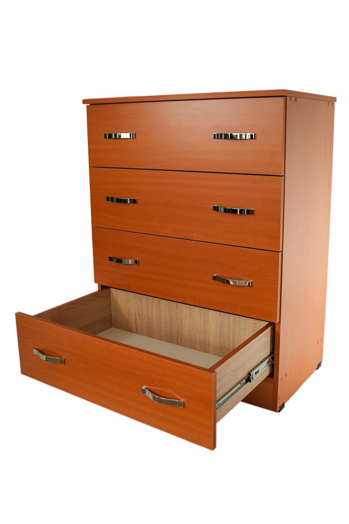 Comoda 4 sertare Cires, 80x48x105 cm