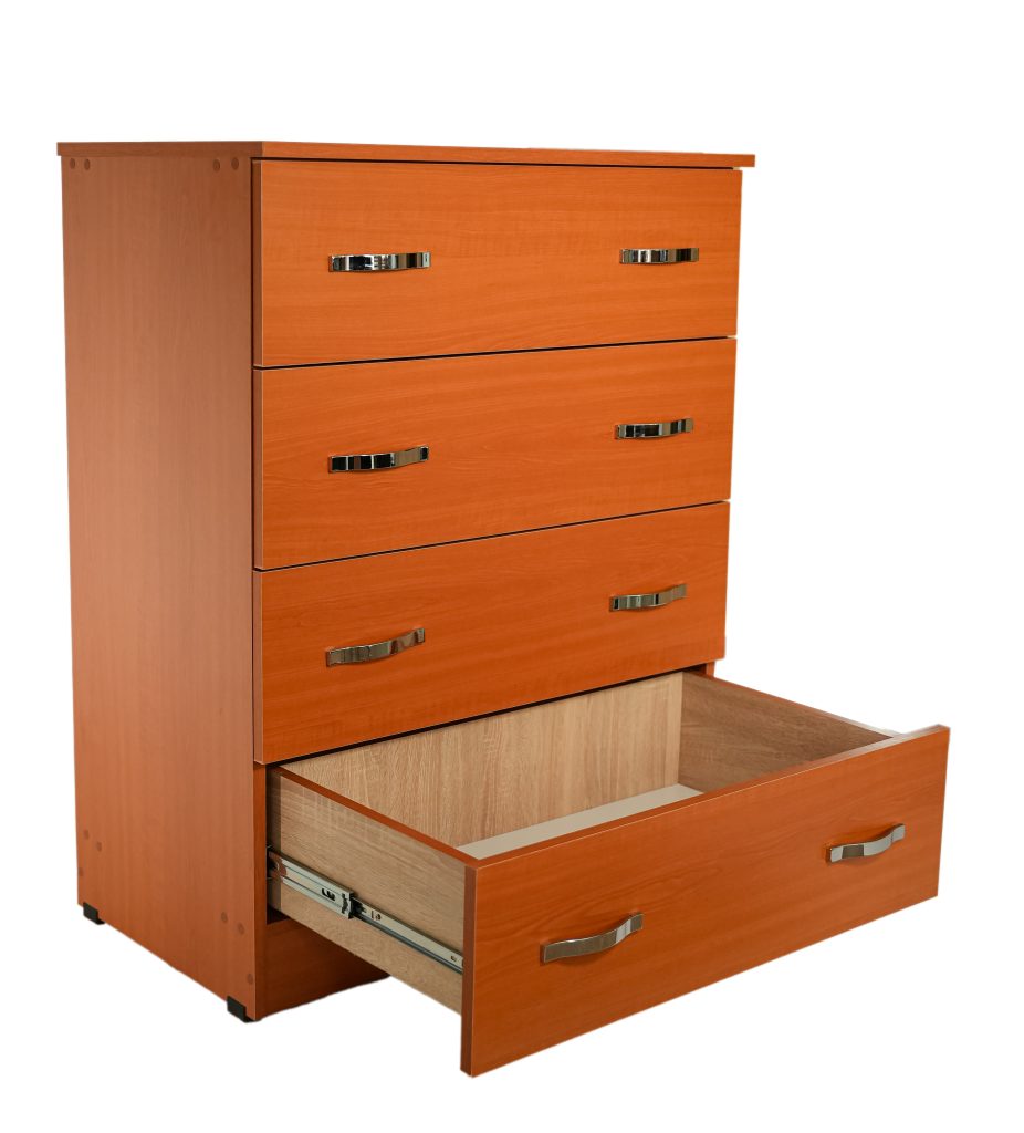 Comoda 4 sertare Cires, 80x48x105 cm