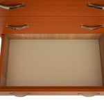 Comoda 4 sertare Cires, 80x48x105 cm