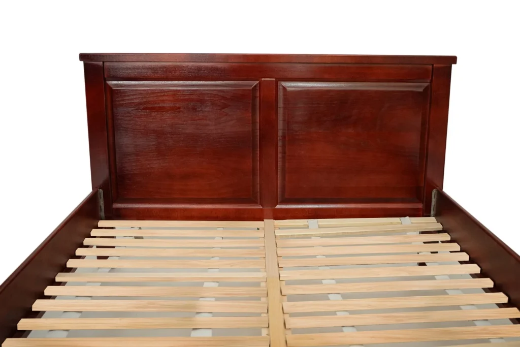 Pat lemn masiv Marius, 120x200 cm, mahon