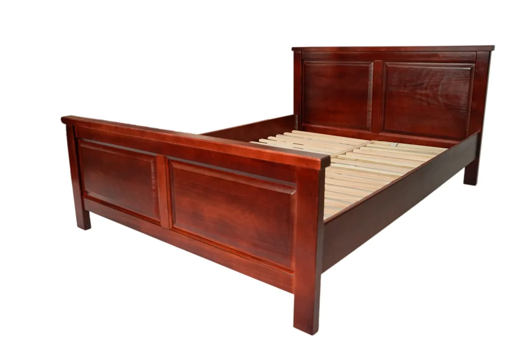 Pat lemn masiv Marius, 120x200 cm, mahon