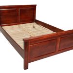 Pat lemn masiv Marius 160×200 cm, mahon