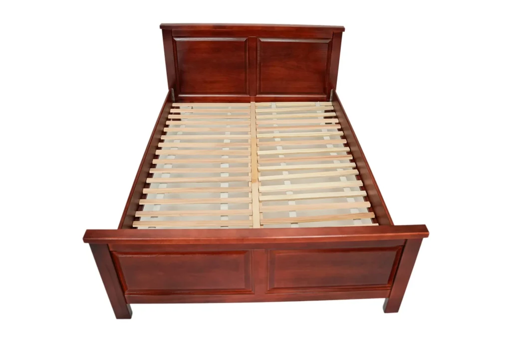 Pat lemn masiv Marius, 120x200 cm, mahon