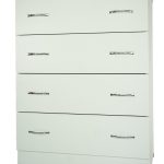 Comoda 4 sertare Alb, 80x48x105 cm