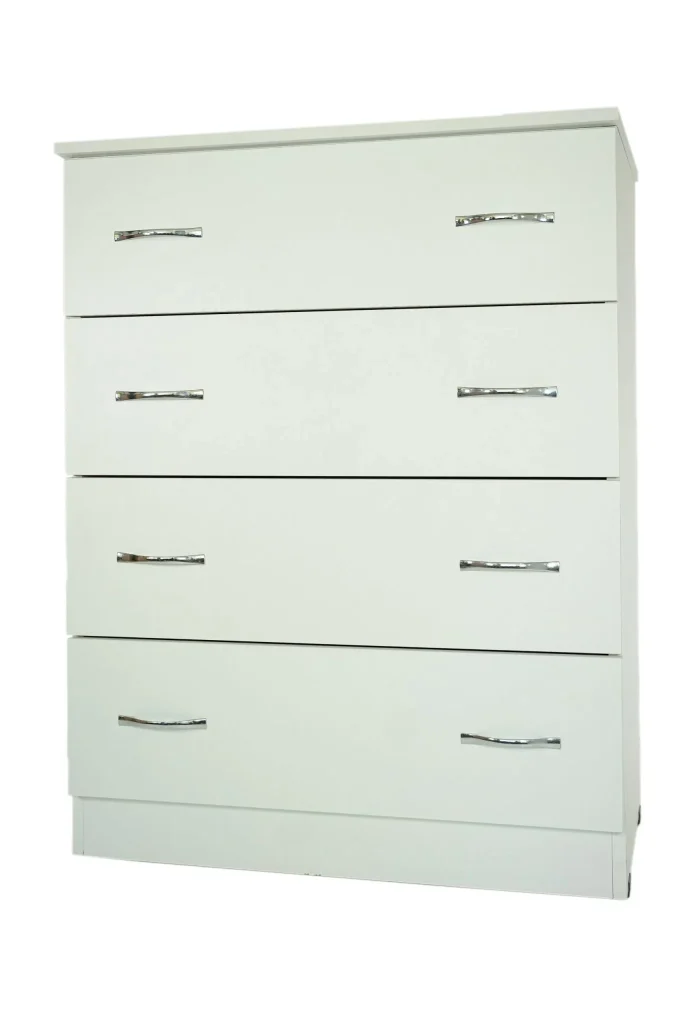 Comoda 4 sertare Alb, 80x48x105 cm