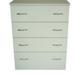 Comoda 4 sertare Alb, 80x48x105 cm