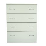 Comoda 4 sertare Alb, 80x48x105 cm