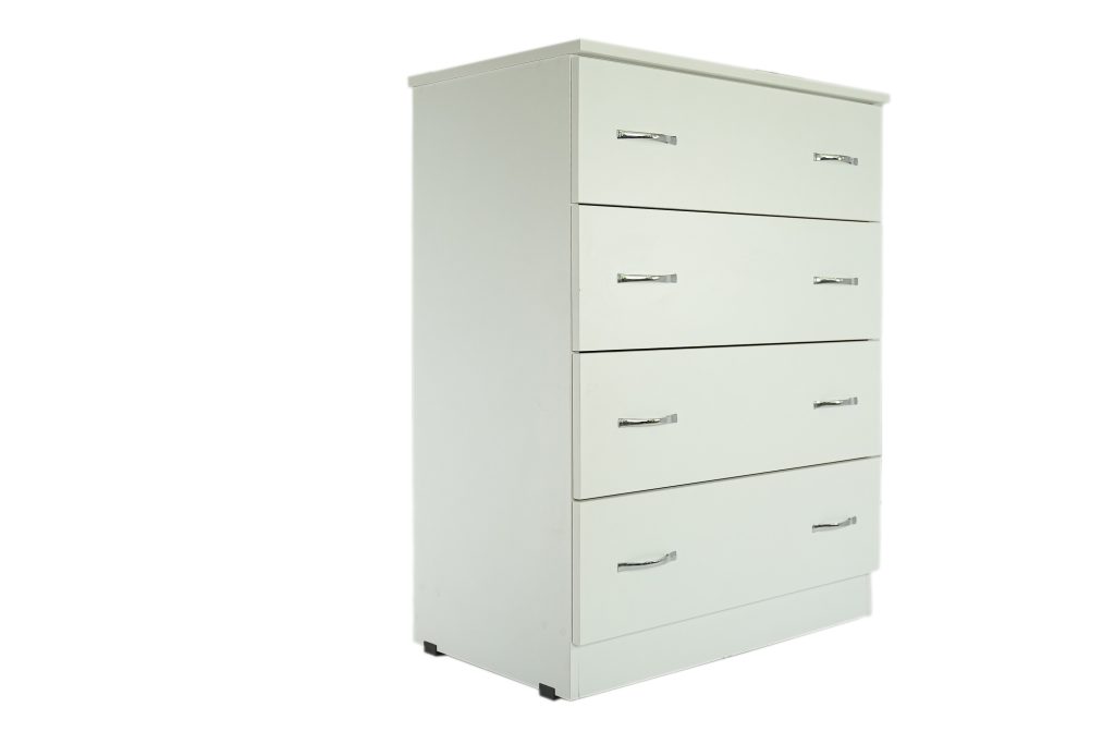 Comoda 4 sertare Alb, 80x48x105 cm