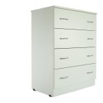 Comoda 4 sertare Alb, 80x48x105 cm