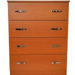 Comoda 4 sertare Cires, 80x48x105 cm