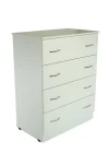Comoda 4 sertare Alb, 80x48x105 cm