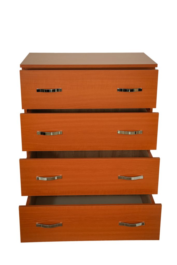Comoda 4 sertare Cires, 80x48x105 cm