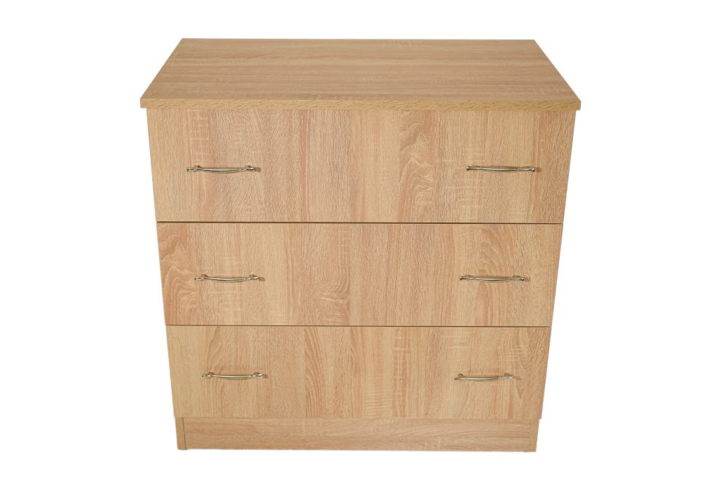 Comoda 3 sertare Sonoma, 80x48x82 cm