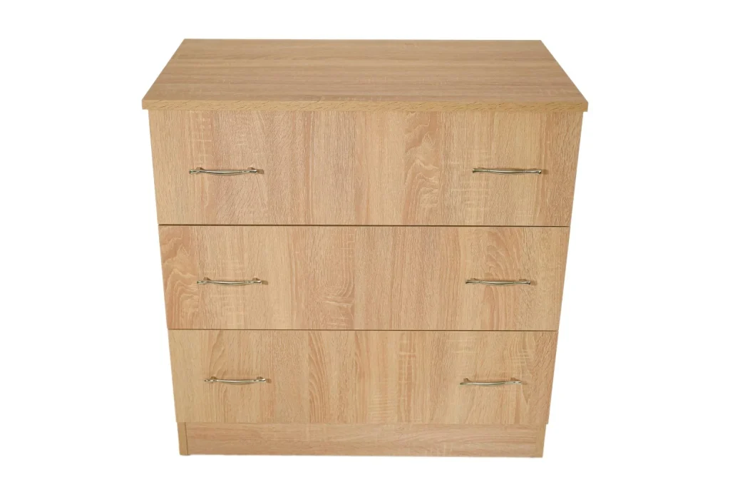 Comoda 3 sertare Sonoma, 80x48x82 cm