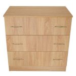 Comoda 3 sertare Sonoma, 80x48x82 cm