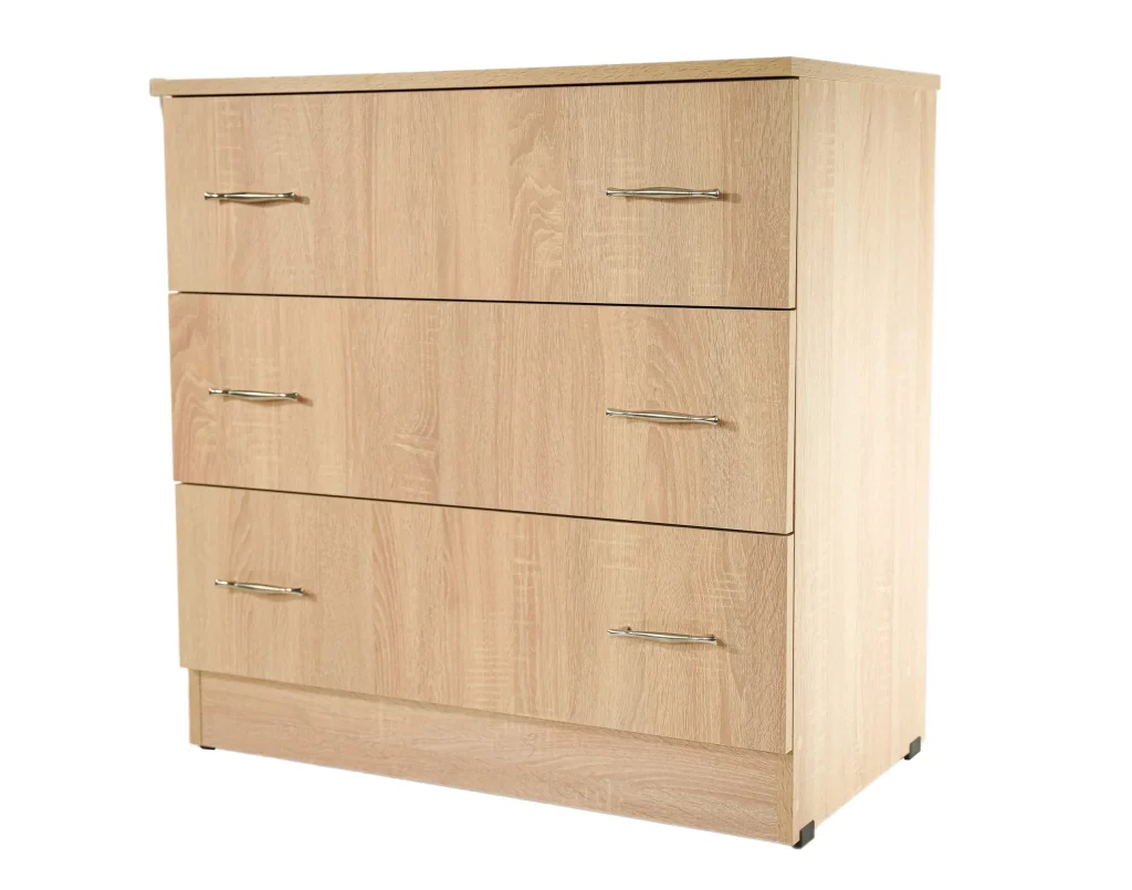 Comoda 3 sertare Sonoma, 80x48x82 cm