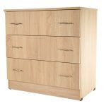 Comoda 3 sertare Sonoma, 80x48x82 cm