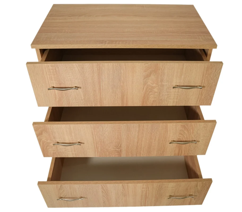 Comoda 3 sertare Sonoma, 80x48x82 cm