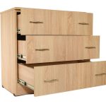 Comoda 3 sertare Sonoma, 80x48x82 cm