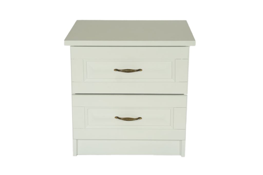 Noptiera insertie lemn culoare Alb, 54x55x45 cm