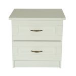 Noptiera insertie lemn culoare Alb, 54x55x45 cm