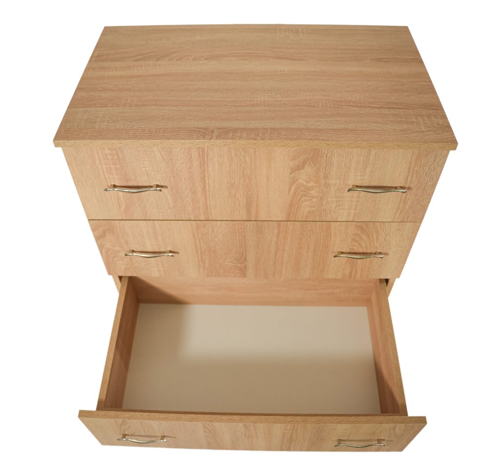 Comoda 3 sertare Sonoma, 80x48x82 cm